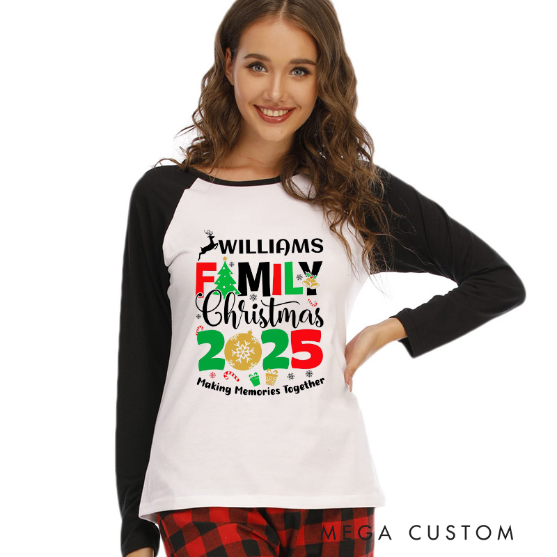 Personalized Family Christmas 2025 Adult Pajamas Custom Name Housewarming Holiday Sleepwear Festive New Home Loungewear for Family