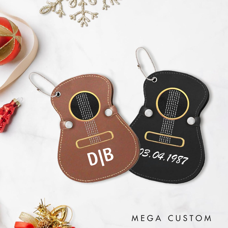 Personalized Guitar Pick Bag Perfect Gift for Guitar Player Custom PU Leather Guitar Bag Music Lover Gift Guitar Picks Holder
