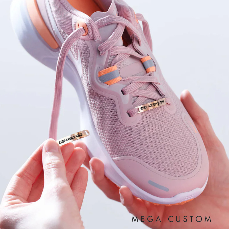 Personalized Metal Shoe Tags for Fitness Enthusiasts Bodybuilders and Gym Lovers