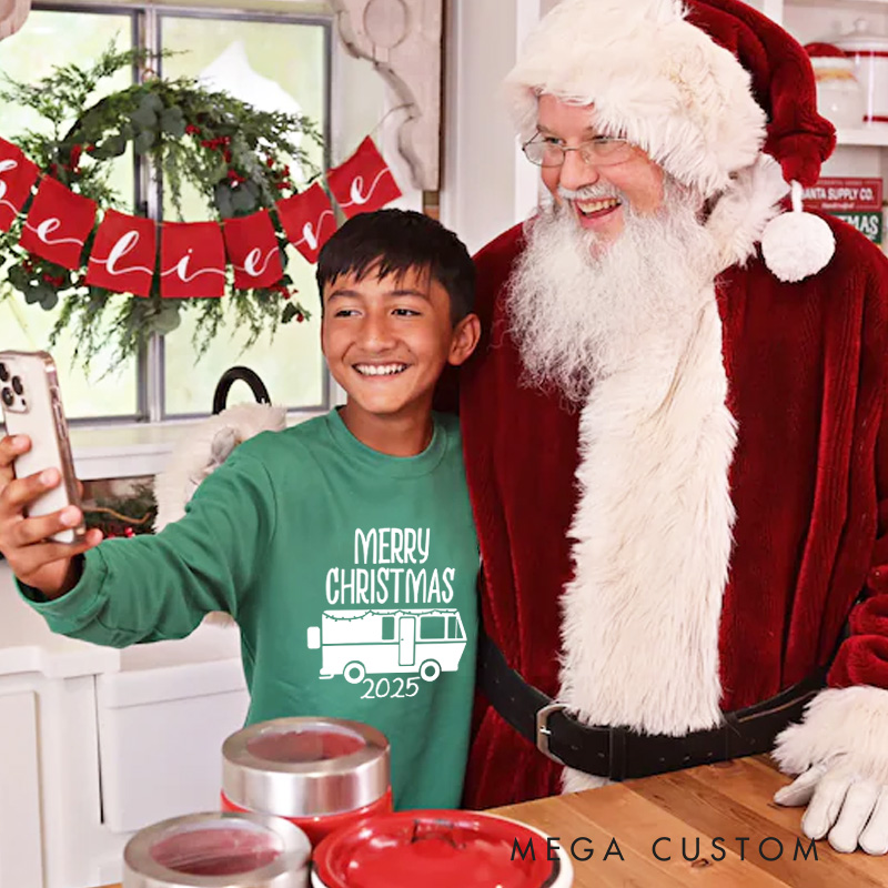 Personalized Merry Christmas Fire Truck Holiday Christmas Pajamas