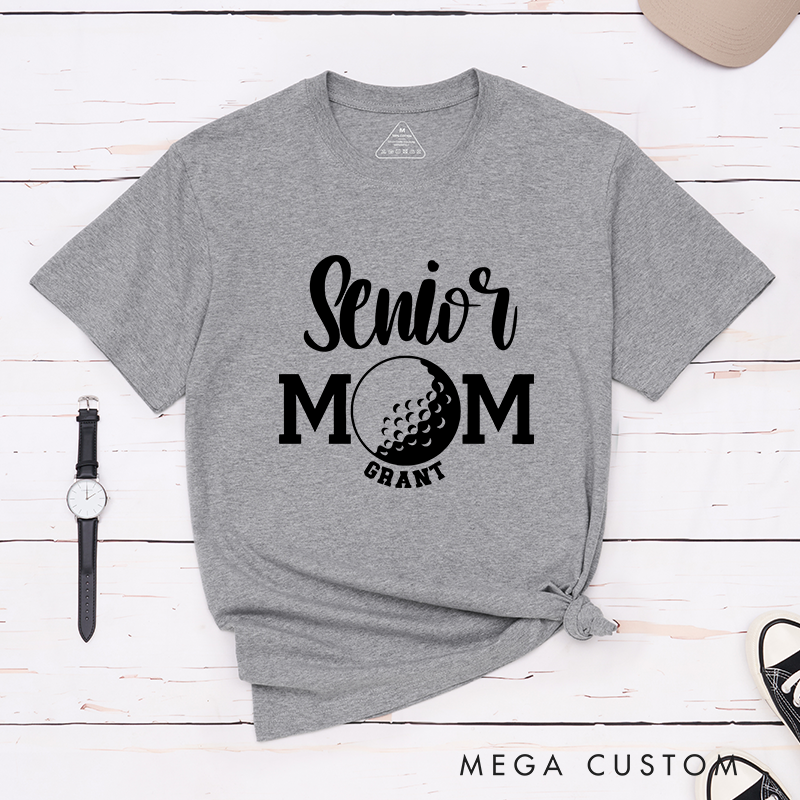 Personalized Golf Mom T-Shirt Custom Name Gift for Mothers Women Golfers