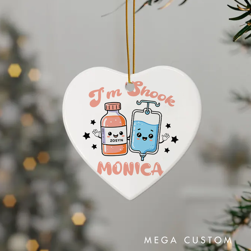 Personalized Nurse Halloween Ornament I'm Shook Design Ornament 