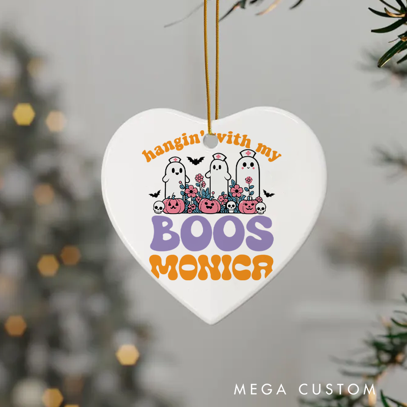 Personalized Nurse Halloween Ornament Hangin' with My Boos Design Ornament 