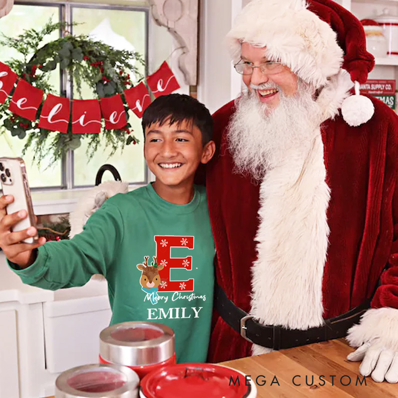 Personalised Initial Name Christmas Pajamas Christmas Gift