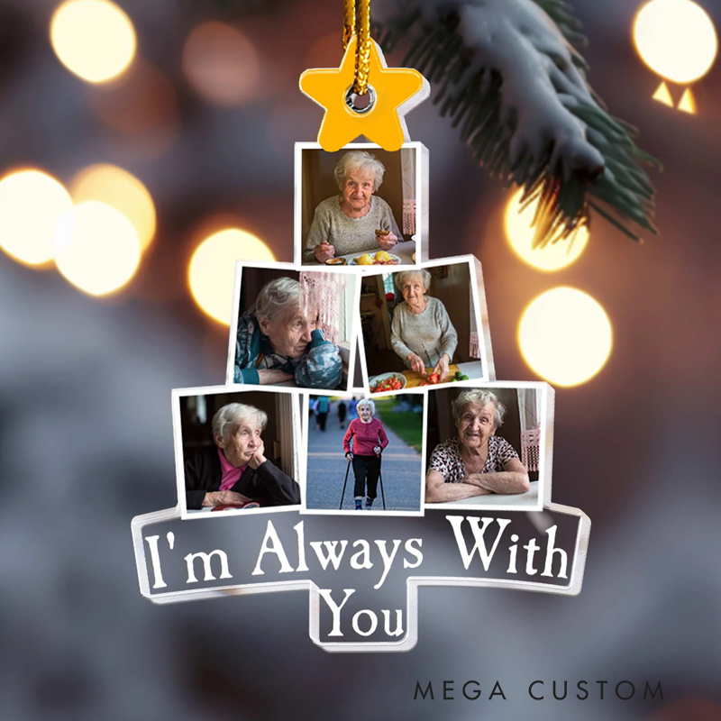 Personalized Memorial Ornament Photo Memorial Christmas Tree Ornament Custom Acrylic Ornament 