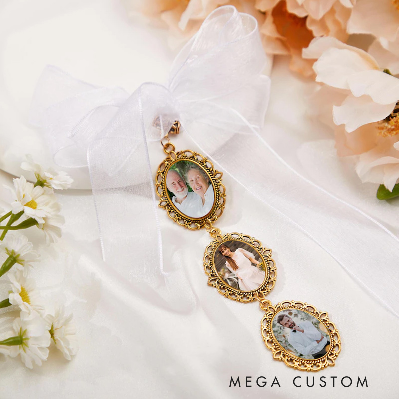 Personalized Bouquet Photo Charm Wedding Bouquet Charm with Photo Bridal Bouquet Photo Charm Wedding Memorial Gift Bride Keepsake
