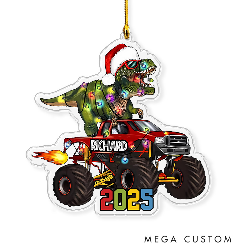 Personalized Dinosaur Inspired The Truck Christmas Ornament 2025 Acrylic Family Ornament Movie Christmas Gift Film Xmas Gift Christmas Decor