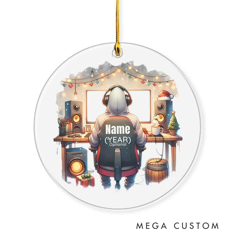 Personalized Gaming Christmas Ornament 2025 Acrylic Ornament Gamer Christmas Gift Video Game Xmas Gift Geek Christmas Decor