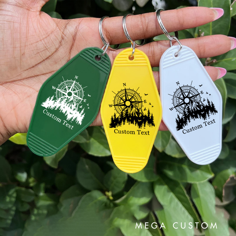 Personalized Outdoor Adventure Keychain Nature and Travel Lovers Keychain Gift for Hiking