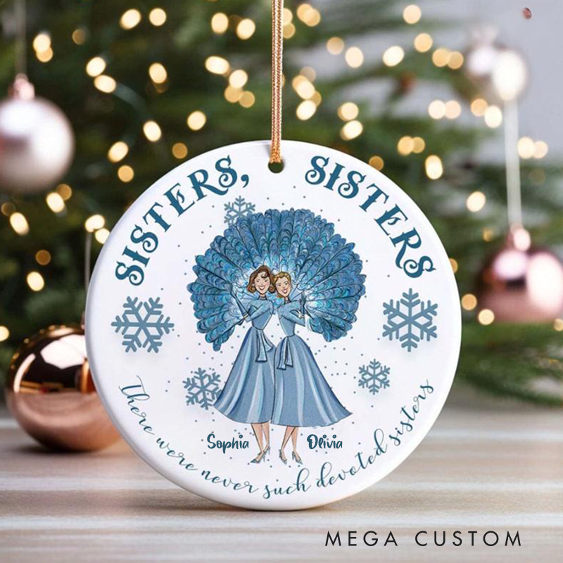 Personalized White Christmas Ceramic Ornament Christmas Movie Ornament Columbia Inn Ornament 90s Xmas Movie Ornament