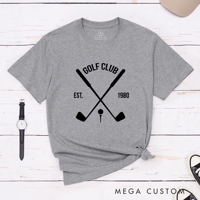 Personalized Golf Club T-shirt with Custom Year Unique Golf Gift Custom Golf Shirt for Men and Women