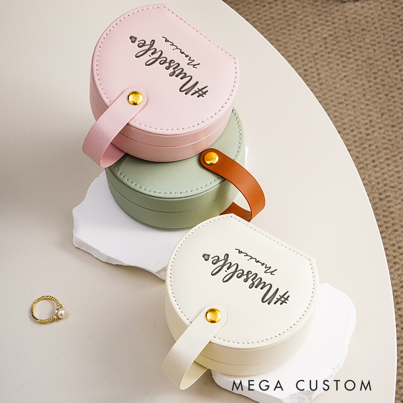 Personalized Leather Jewelry Box Engraved Nurse Life Design Nurse Jewelry Travel Case Custom Jewelry Organizer Gift