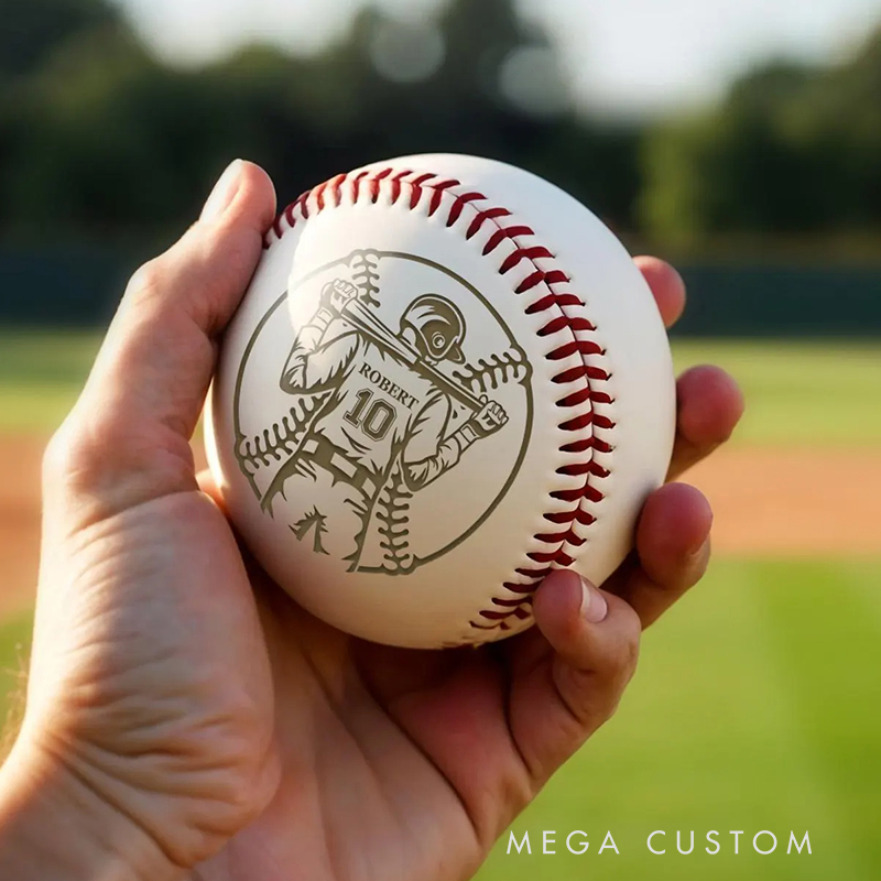 Personalized Baseball with Custom Player Back Design and Name