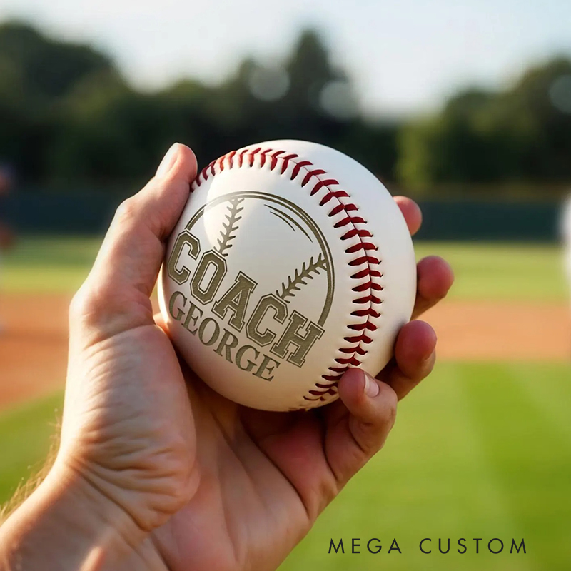 Personalized Keepsake Baseball with Custom for Coach