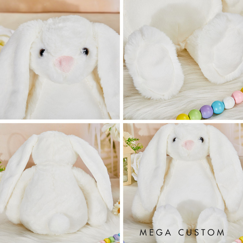 Personalized Memorial Bunny Plush With Custom Photo Remembrance Keepsake We're Always With You