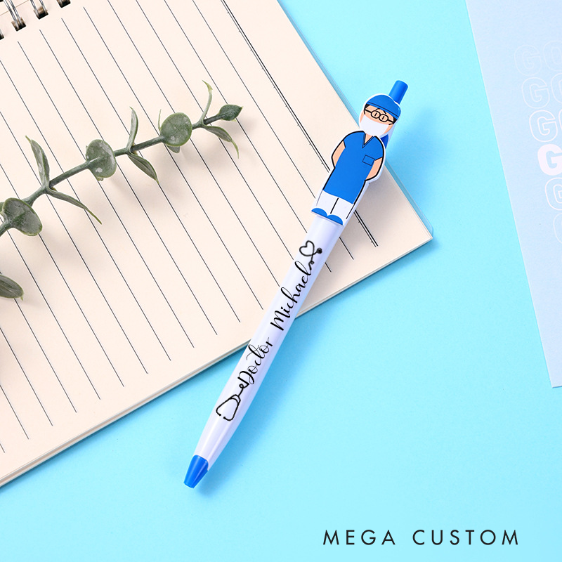 Personalized Nurse Character Pens Custom Nurse Name Pens Nurse Appreciation Gift
