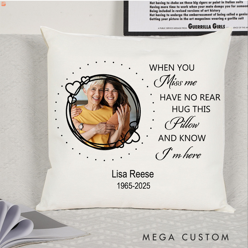 Personalized Memorial Photo Pillow Bereavement Gifts Throw Pillows For Couch Sympathy Gifts for Loss of Loved One Grief Gifts Remembrance Memory Gift