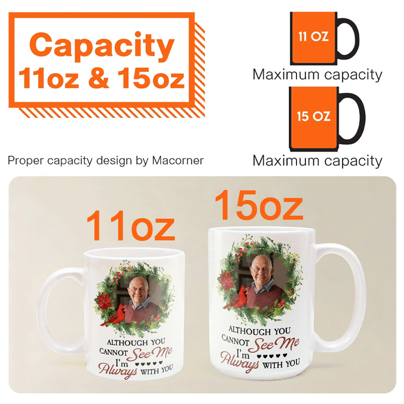 Personalized Memorial Photo Mug I'm Always With You Sympathy Gift for Loss of Loved One Bereavement Gift