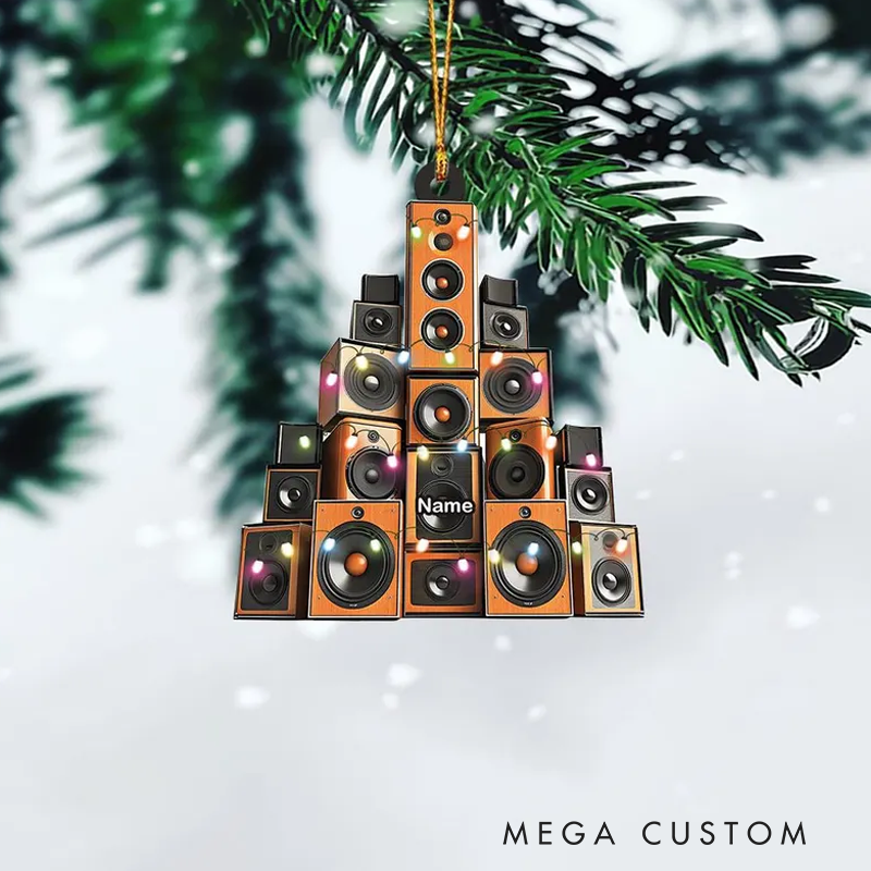 Personalized Music Speakers Christmas Ornament Louder Speakers Ornament Holiday Decor