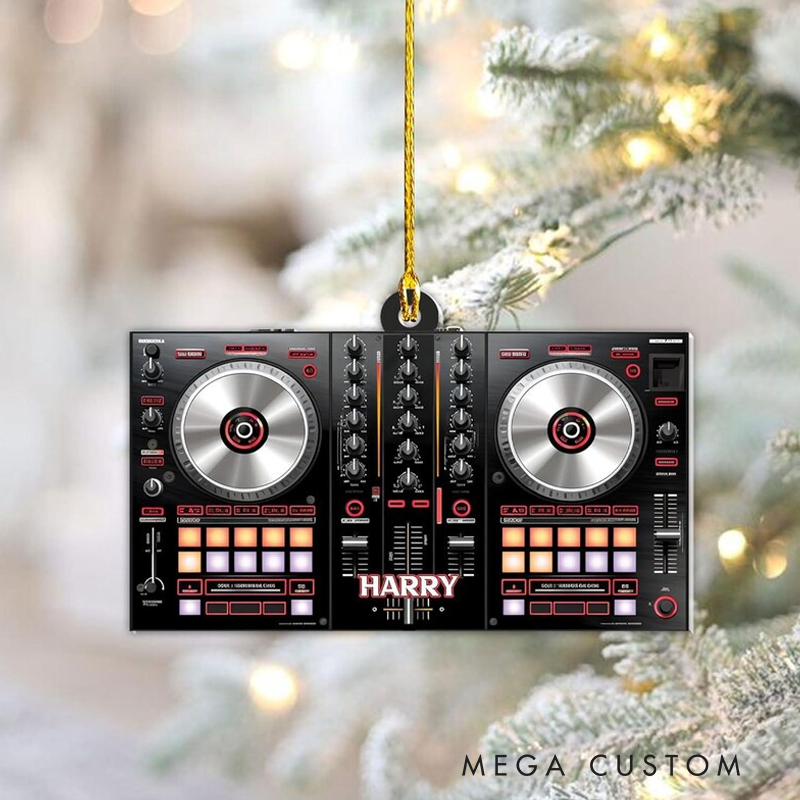 Personalized DJ Name Christmas Ornament Personalized Gift for DJ Music DJ Ornament