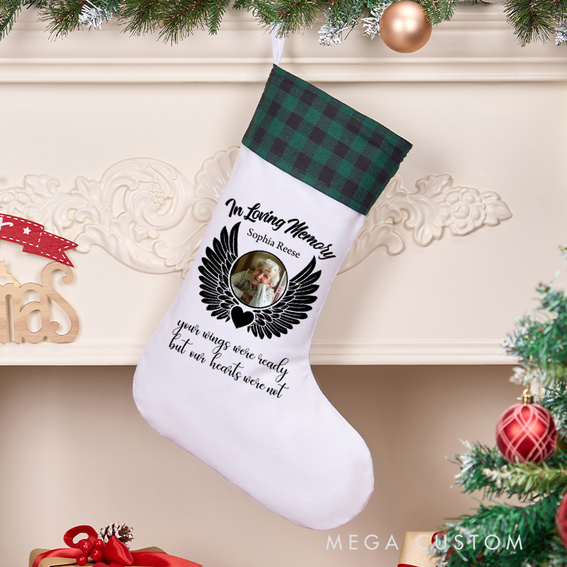 Personalized Christmas Stocking for Loss of Loved One Sympathy Gift Stocking Holiday Stocking