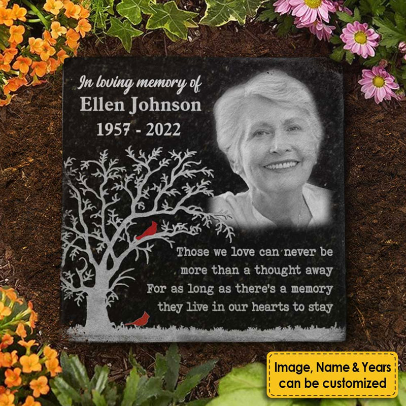 Personalized Memorial Garden Stone Those We Love Can Never Be More Than A Thought Away Memorial Grave Marker Sympathy Gift