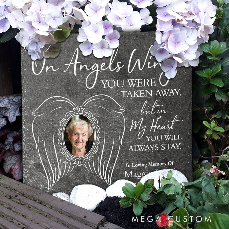 Personalized Memorial Garden Stone You Will Always Stay Memorial Grave Marker Sympathy Gift