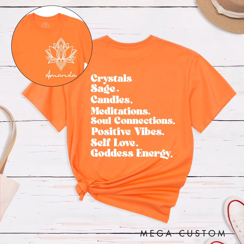 [Copy]Personalized Yoga T-Shirt with Inhale Peace Exhale Chaos Quote Design Perfect Gift for Yoga Lover and Meditation