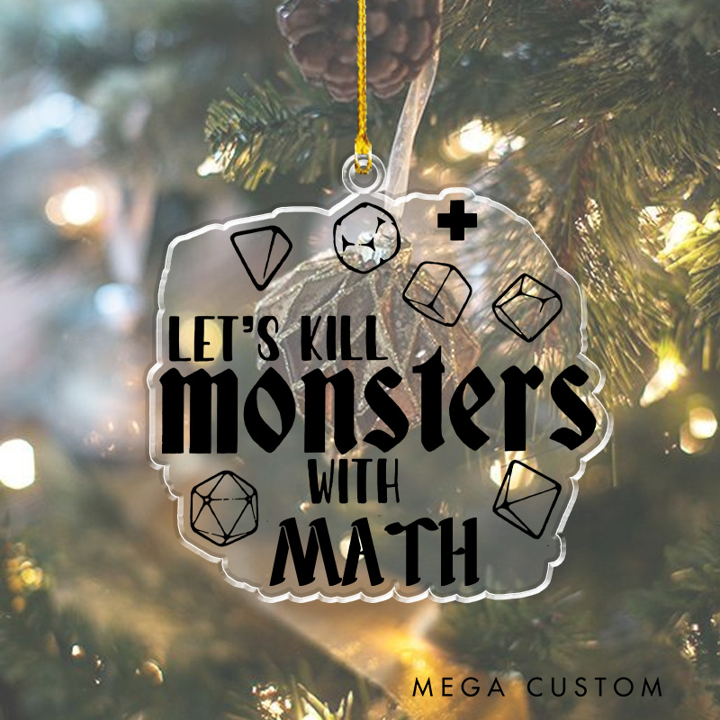Personalized Funny Dnd Christmas Ornament Rpg and Math Enthusiast Christmas Ornament Gift for Geek Game Lover