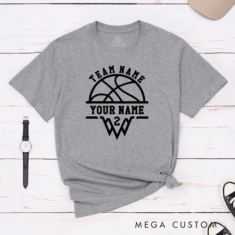 Personalized Basketball Jersey Style T Shirt with Custom Name Number and Team Name for Men and Women