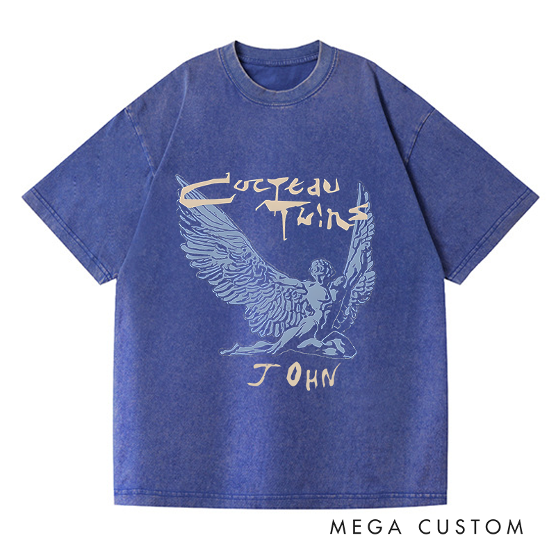 Personalized Washed T-Shirts Rock Music Band Merch and Indie Music Gift T-Shirt