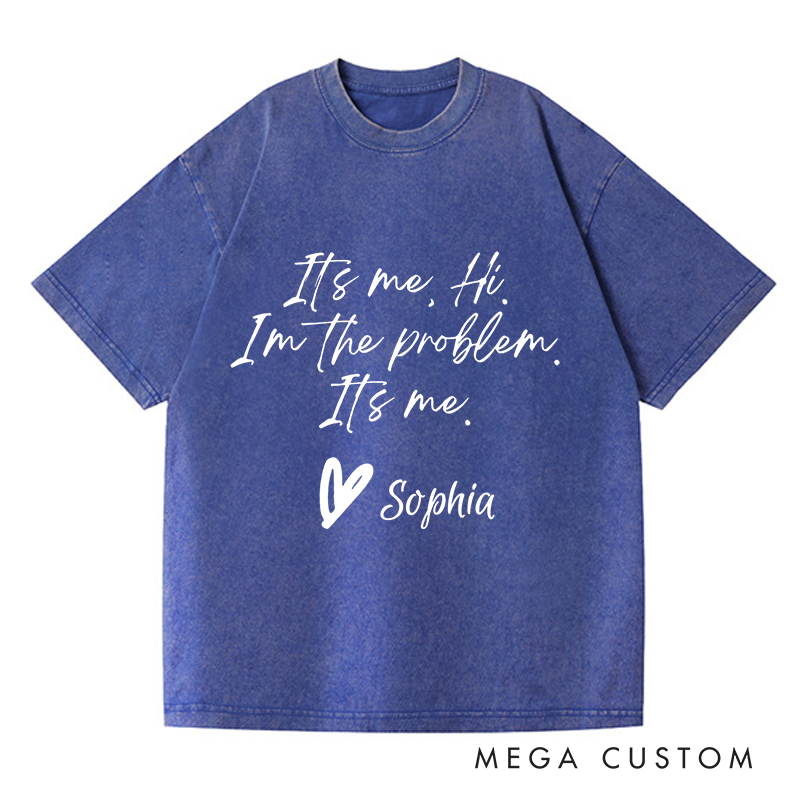 Personalized Washed T-Shirts Fun and Witty Self-Reflection Bold Statement Graphic and Gifts for Pop Music Lovers T-Shirt