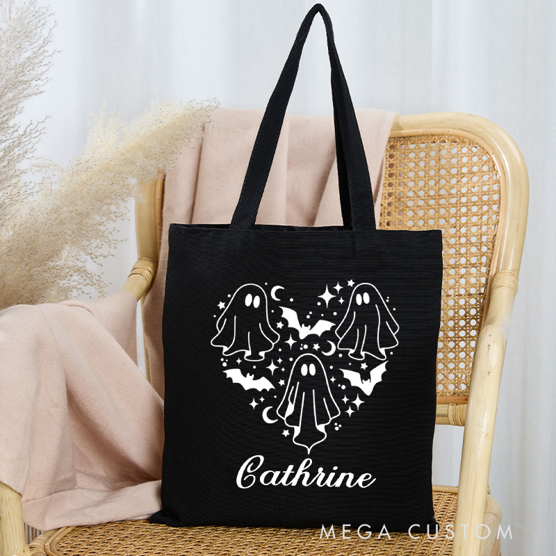 Personalized Well Read Witch Tote Bag Custom Witch Book Bag with Name Scary Book Club Bag Book Lover Gift Reader Gift Halloween Gift