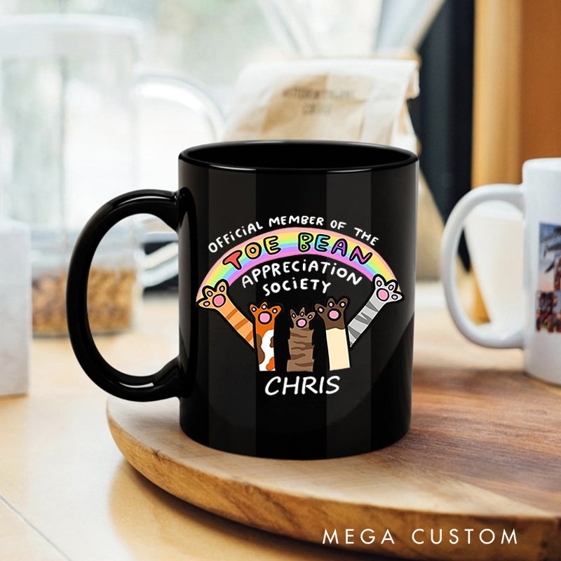 Personalized Office Worker Mug Official Member of the Toe Bean Appreciation Society Mug Gift for Coworkers