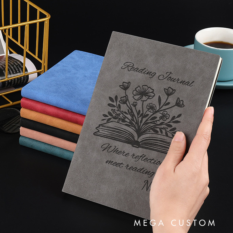 Personalized Reading Journal Leather Where Reflections Meet Reading Notebooks Bookish Journals for Librarian Gift Book Lover Gift
