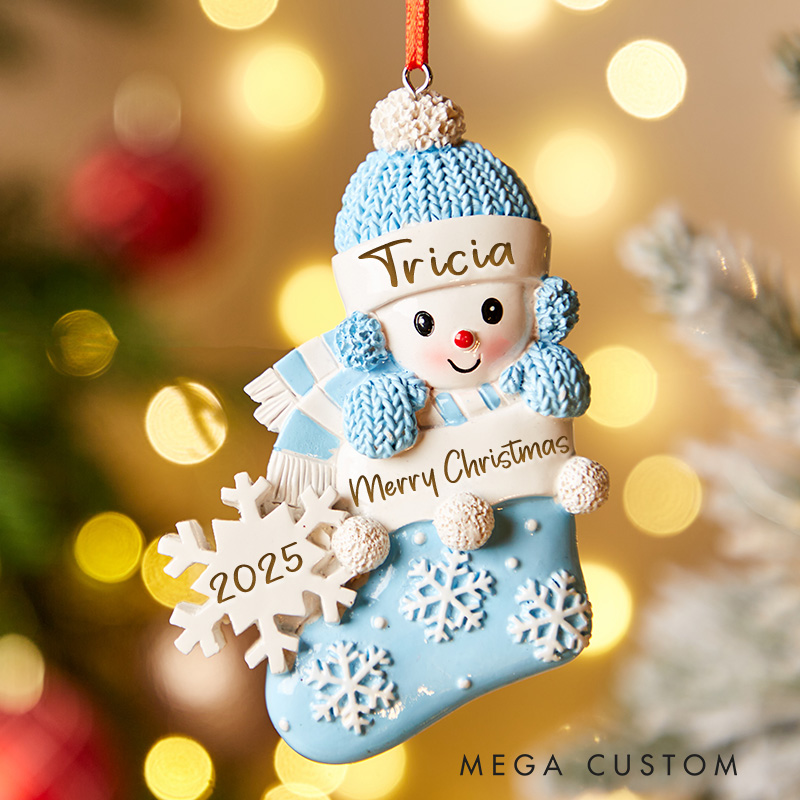 Personalized Girl & Boy Baby 1st Christmas Ornaments Custom Name Ornaments Christmas Ornaments for Baby Christmas Gift