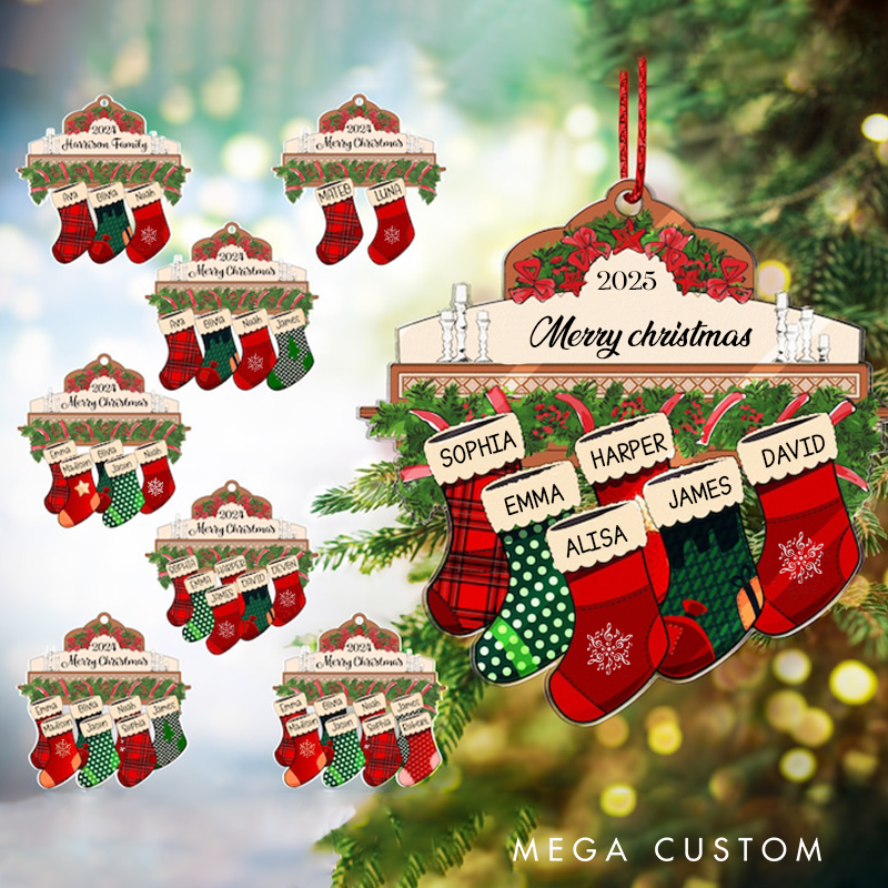 Personalized Christmas Ornament Christmas Tree Ornament with Names Christmas Tree Name Ornament