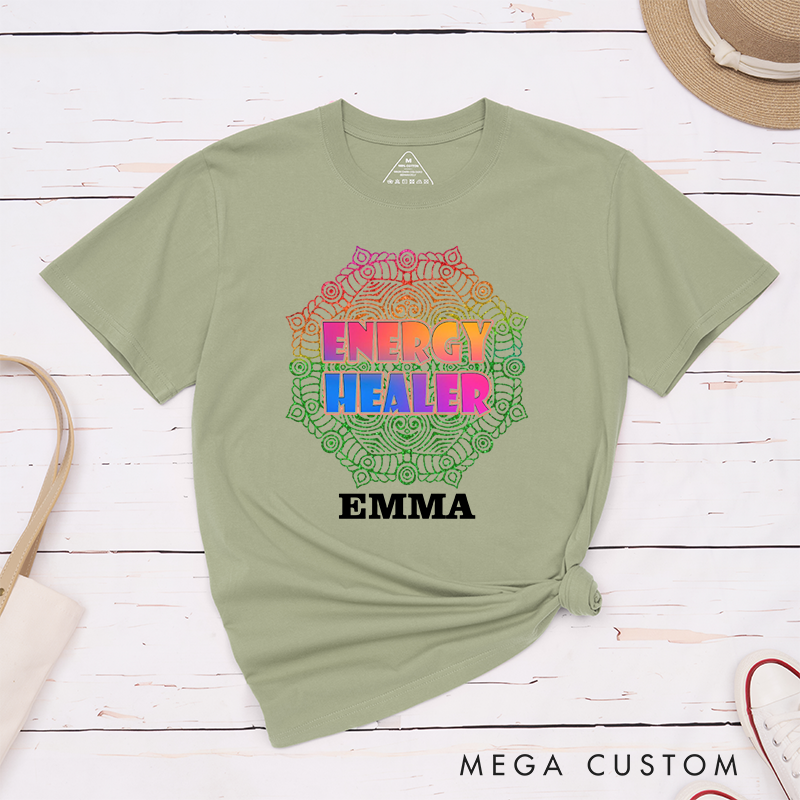 Personalized Yoga Mandala Shirt Yoga Energy T-Shirt Namaste T-Shirt Yoga Gift T-Shirt Yoga Lover T-Shirt