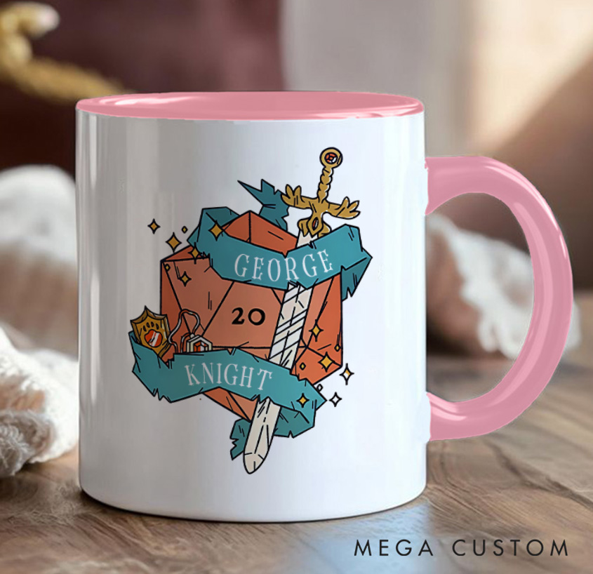Personalized D&D Gamers Mug Game Enthusiasts Coffee Cup Gift for Geek Nerd Lovers