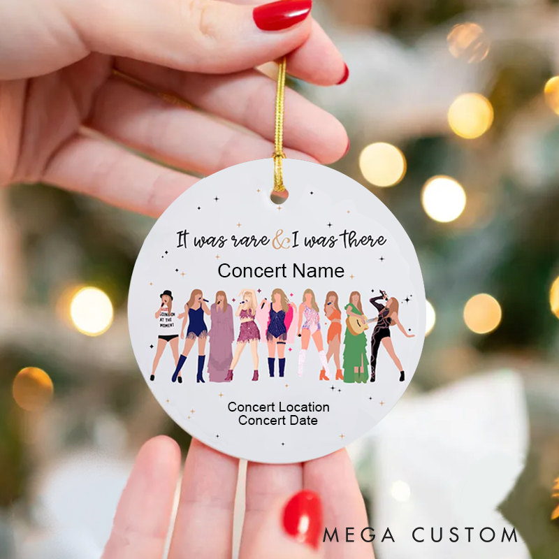 Personalized Christmas Ornament Gift Eras Christmas Ornament It Was Rare TS Inspired Concert Keepsake