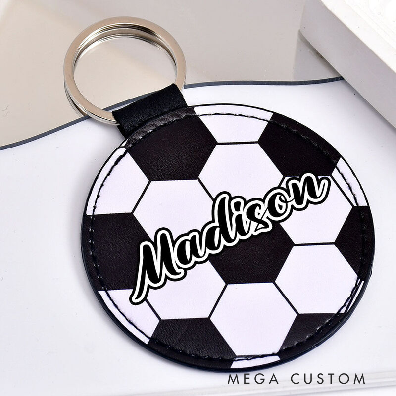 Personalized Sports Keychains Custom Name Embroidered Design