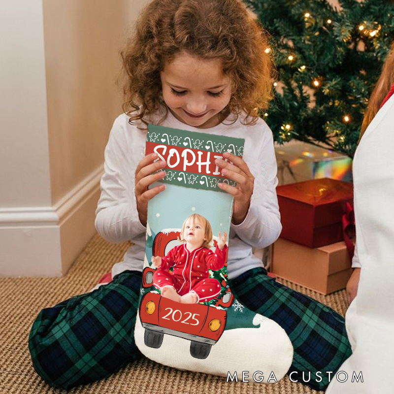 Personalized Baby Photo Christmas Stocking
