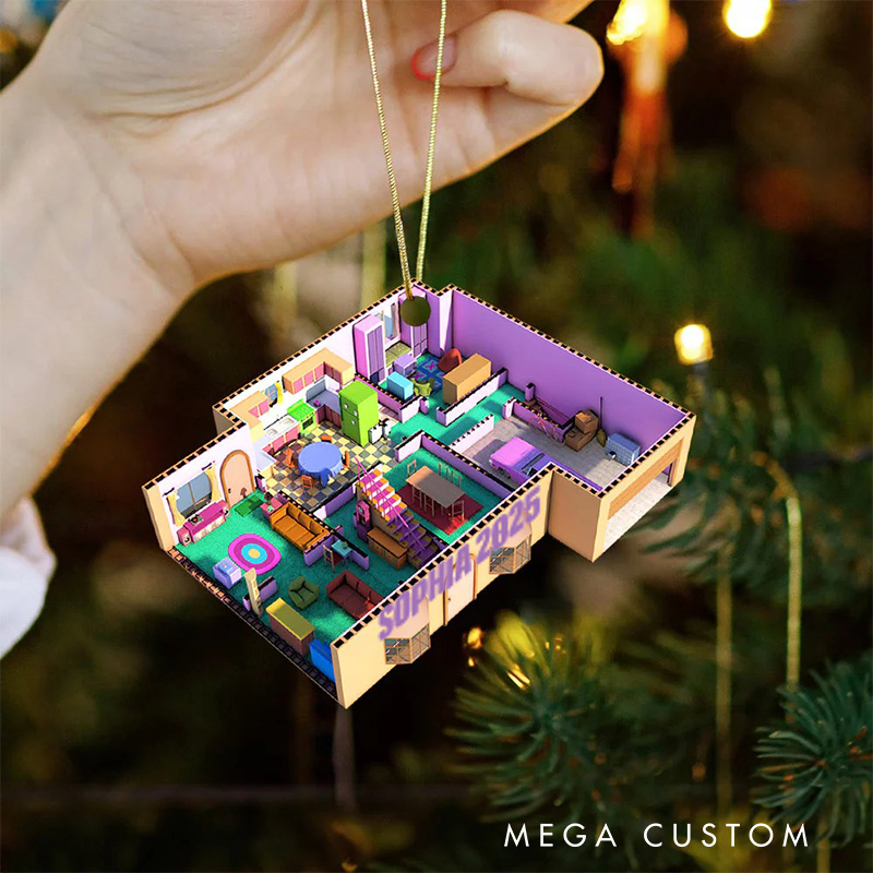 Personalized Pinky Movie Watching Room 2D Flat Acrylic Ornament Movie Christmas Gift Film Xmas Gift Christmas Decor