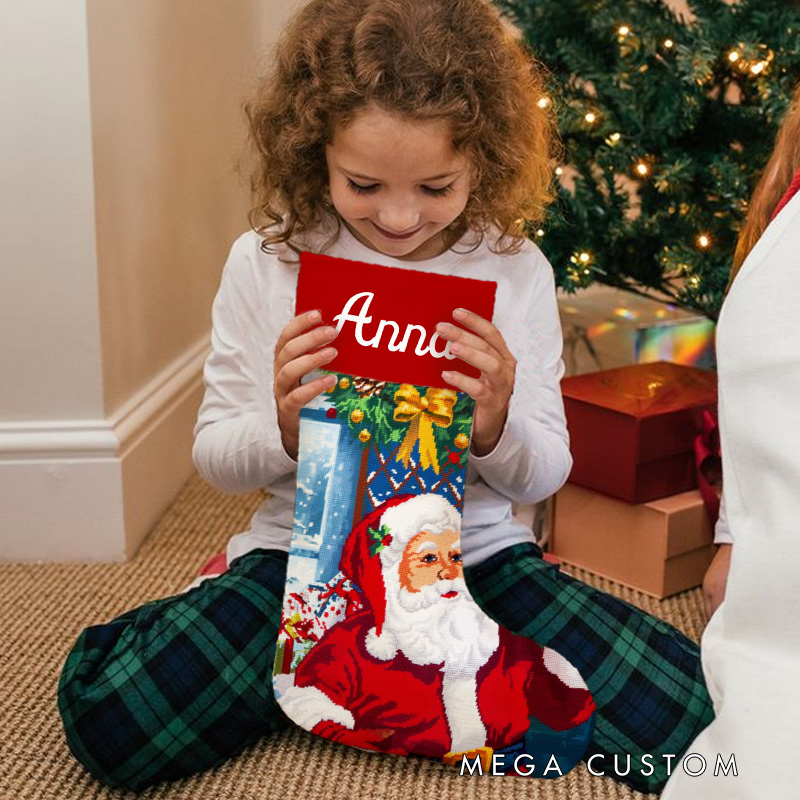 Personalized Santa with Sack Christmas Stocking