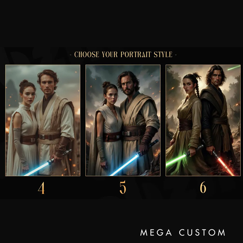 Personalized Movie Couple Portrait Poster Without Frame Custom Film Lover Art Gift for film fans Funny Couple Wall Decor