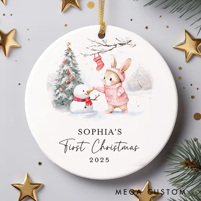 Personalized Baby’s First Christmas Ornament Custom Newborn Keepsake Gift
