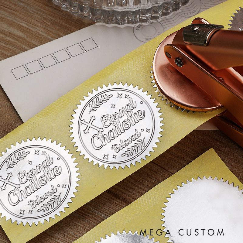 Personalized Religion Cross Beloved Book Embosser Hand Held Embosser Embossing Stamp with Name Faith Gift for Bookworm Christian