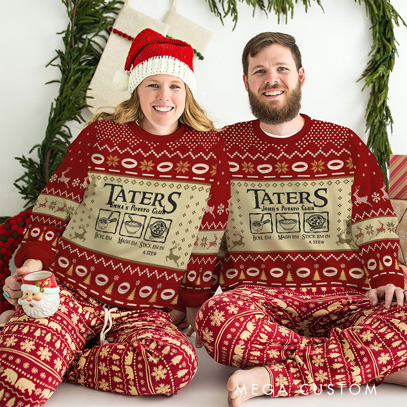 Personalized Potato Club Christmas Ugly Sweater Movie Christmas Sweater Film Fan Family Sweater