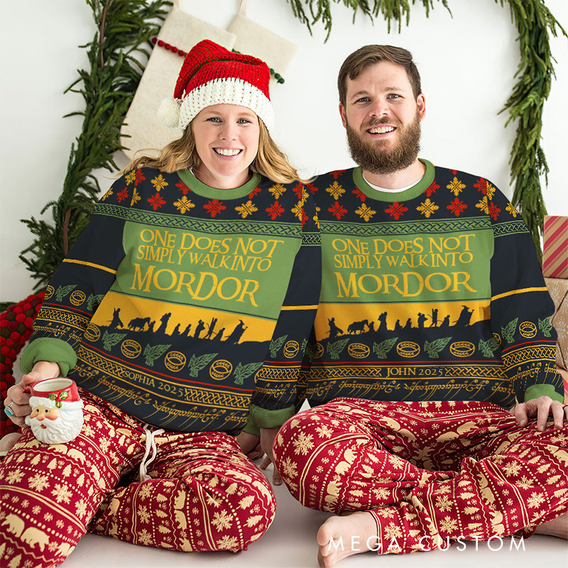 Personalized Walking into the Land Christmas Ugly Sweater Movie Christmas Sweater Film Fan Family Sweater