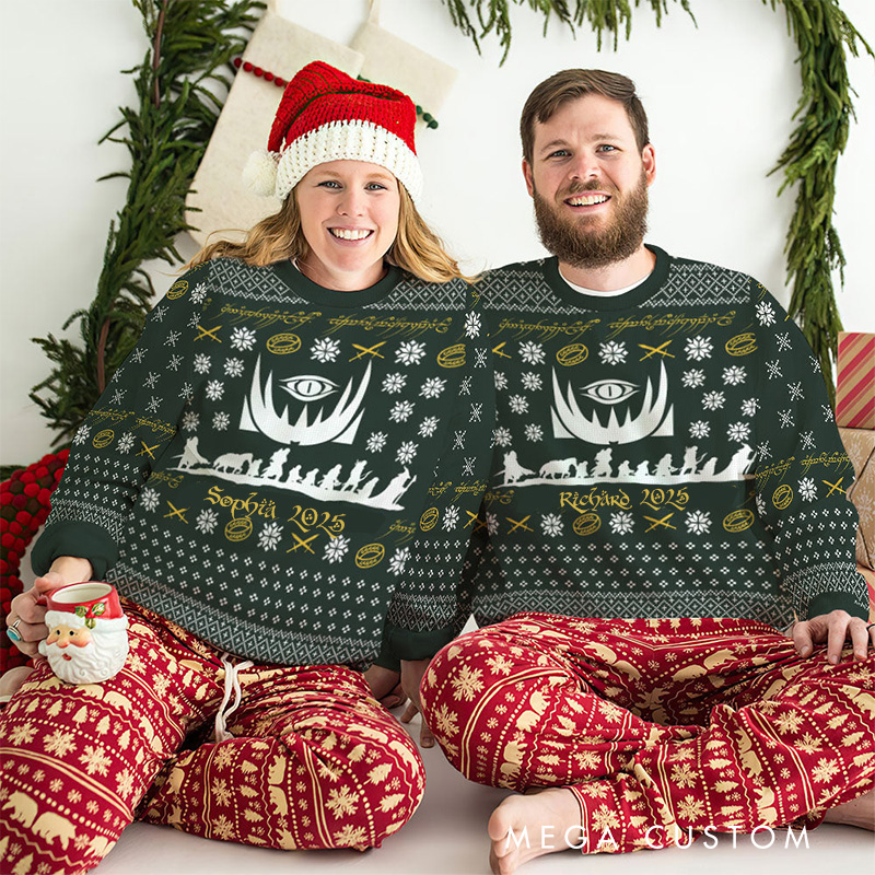 Personalized Fantasy Adventure Christmas Ugly Sweater Movie Christmas Sweater Film Fan Family Sweater